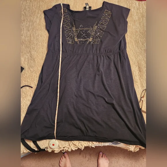 Final Price: Lane Bryant ☃️Black Dress w/Tie at waist - Picture 5 of 6